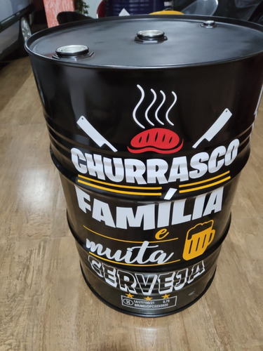 Adesivo Para Tambor Churrasco Família E Cerveja 70cmx40cm