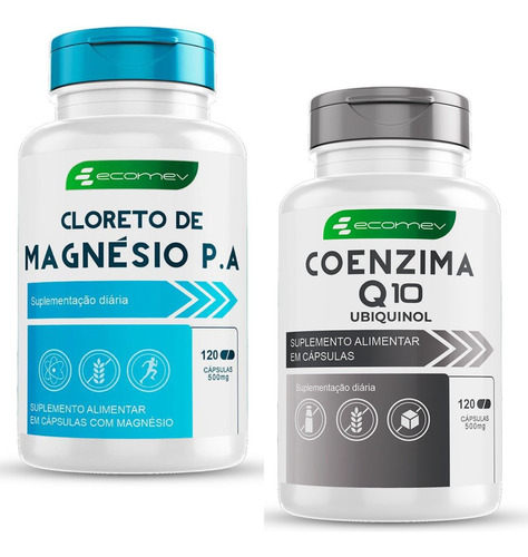 Cloreto Pa + Coenziama Ubiquinol Puro Importado 240cp Ecomev