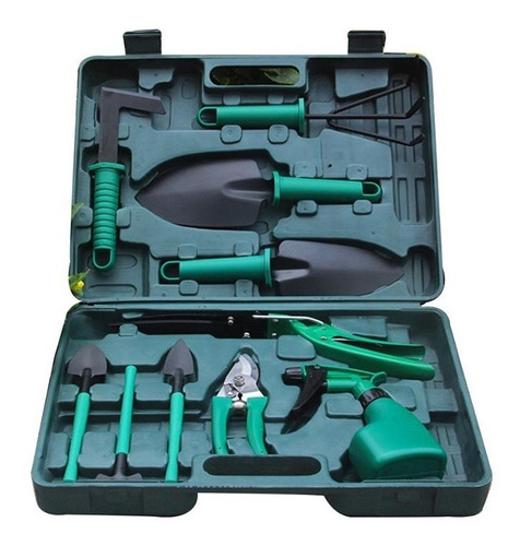 Set Herramientas Kit Jardineria Jardin 10 Pzas Huerta Valija