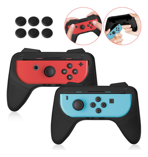 2 Grip Mando Para Joycon Control Nintendo Switch Colores