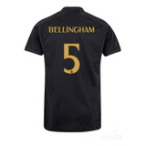 Camiseta Bellingham Real Madrid Negra Nro. 5 