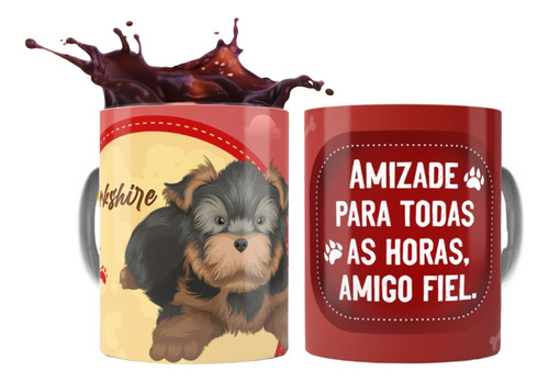 Xicara Personalizada Amizade Canina Dog Caneca Cachorro Pug
