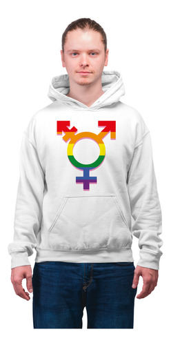 Sudadera Hoodie Orgullo Gay Simbolo Genero Lgbt+ Niñoadulto 