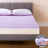 Colchoneta Memory Foam Lavanda 7 Zonas Cubre Colchón Queen