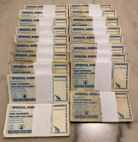 Zimbabwe  Special Agrocheques. 100 Billon