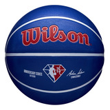 Wilson Nba 75th Outdoor Basketball - Azul, Tamaño 7-29.5  