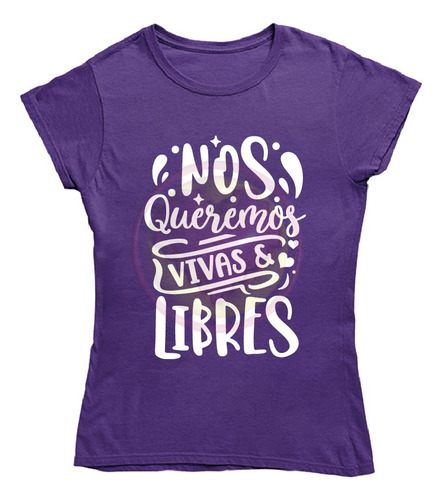 Blusa Morada Vivas Y Libres Feminista 8m