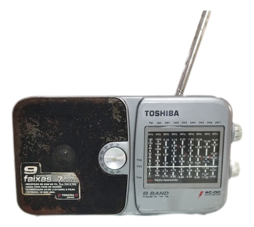 Rádio Portátil Toshiba Tr 949 Gl 9 Faixas Ler Descrição 