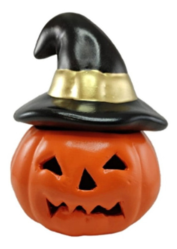 Enfeite Abobora Com Chapeu Decoracao Mesa Halloween