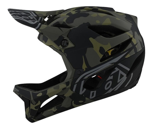 Casco Bici Mtb Fullface Troy Lee Stage Helmet Camo Olive