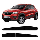 Kit Par De Adesivo Faixa Lateral Porta Renault Kwid Preto