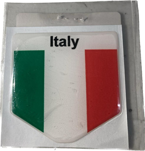 Adesivo Resinado Bandeira Italia Italy 5x5cm Em V