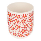 Taza Diseño Rojo/blanco Oriental Sin Asa De Loza 125ml