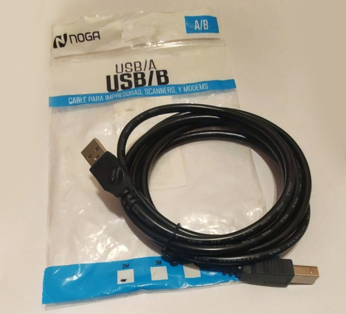 Cable Usb 2.0 A/b 2m Noganet P/ Impresoras, Scanners, Módems