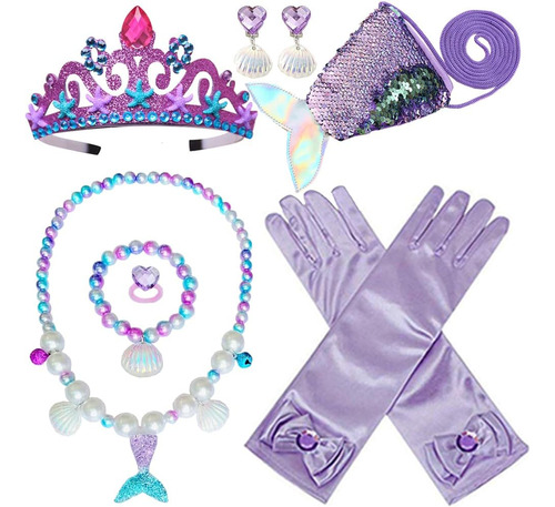Yosbabe Niñas Princesa Sirena Vestir Accesorios Para Niñas S