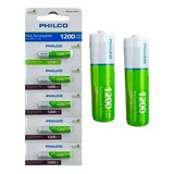 Pilas Recargables Aaa Philco 1200mah Tira 5 Unidades