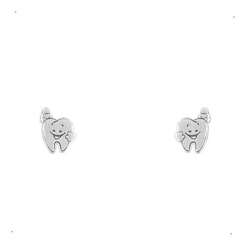 Aretes Muela Sonriendo Plata 925 Con Envio