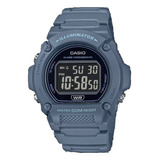 Reloj Casio Digital W-219hc-2b Azul Sumergible 