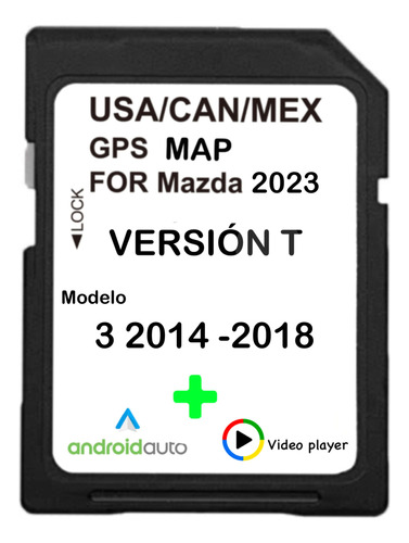 Tarjeta De Navegación Mazda 3 2014-2018+ Android Auto+ Video