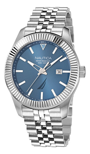 Nautica Reloj De Playa Pacific Para Hombre, Azul, Plateado,.