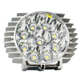 Faro 9 Led Redondo 12w Luz Fija Slim