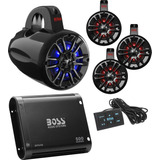 4 Bocinas Y Amplificador Boss Audio Para Rzr , X3, Utv