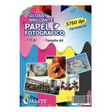 Resma Papel Fotografico Adhesivo Brillante 135 Gr X100 Hojas