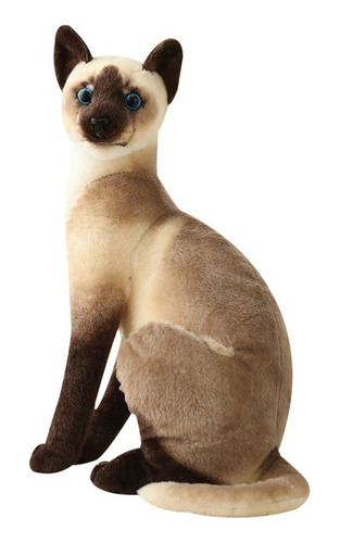 Peluche Realista De Gato Siamés De 35 Cm (3 Modelos)