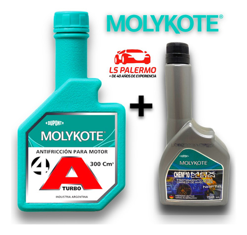 Kit Aditivo Antifricion Molykote A4 Limpia Inyectores Nafta