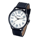 Reloj Stone Hombre Malla Cuero. Garantía Oficial