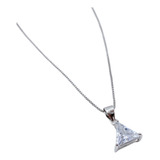 Collar De Plata 925, Triangulo, Regalo Mujer, Joyería Fina