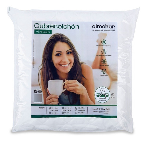 Cubrecolchon Algodón Matelasse - Ajuste Smart Fit  190 X 130