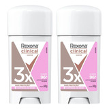 Desodorante Rexona Creme Clinical 58g Fem Classic Com 2un