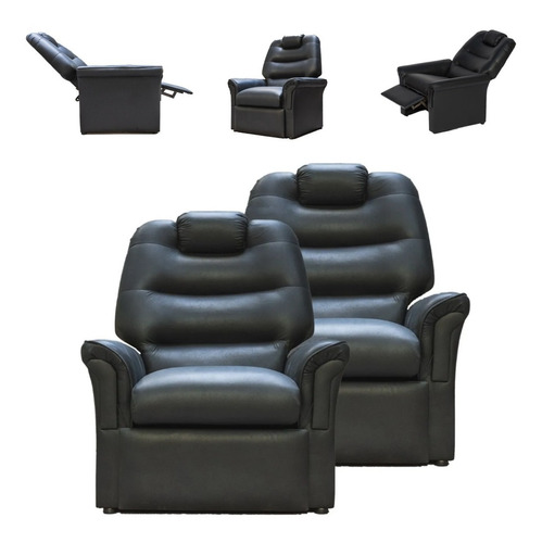 Sillon Reclinable X 2 Unidades Poltrona Combo Living Cine