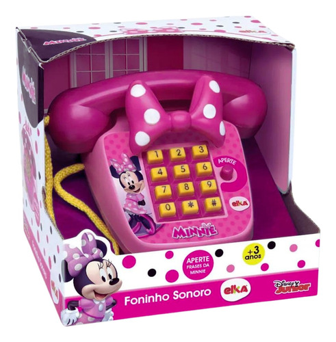 Telefone Foninho Sonoro Minnie - Elka - Frases Da Minnie