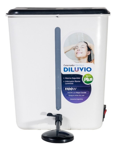 Ducha Calefón Eléctrico Diluvio Plus Con Tablero Y Cable