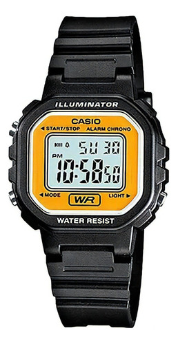 Reloj Mujer Casio La-20wh-9adf /relojeria Violeta Color De La Correa Negro