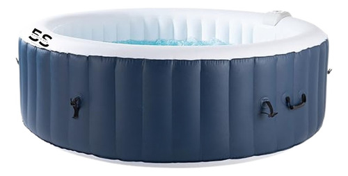Spa Inflable Exterior / Hot Tub Redondo 4 Personas 180x65cm Color Azul Marino