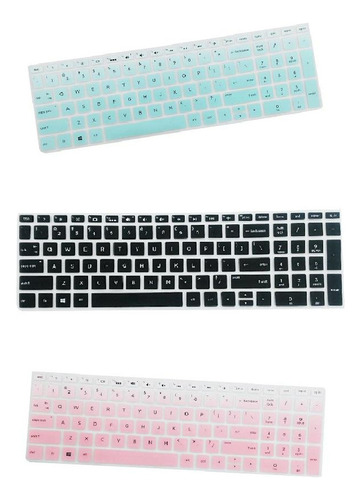 3x Laptop Keyboard Protector Skin Compatible Con Hp Hp15-bf