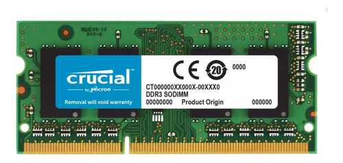 Memoria Ram Ddr3 4gb 1600mhz Portatil Crucial