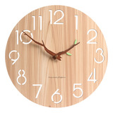 Reloj De Pared Nórdico De Madera 3d Art Hollow Para Niño