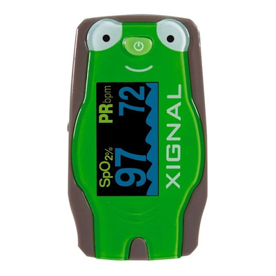 Oxímetro de dedo Xignal MD300C53 pediátrico OLED gris\u002Fverde con SpO2 y pulso | Meses sin interés