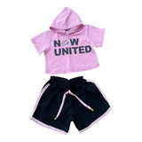 Conjunto Now United Infantil Juvenil Shorts Pop Music Melhor