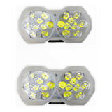 Par Faros18 Led Gemelos Moto Coche Multicolor 5 Funciones 