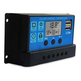 Controlador De Carga Del Panel Solar 12v/24v 20a Lcd 2 Puert