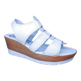 Huarache De Moda En Piel Blanco Cómoda Plataforma 22-27 R8