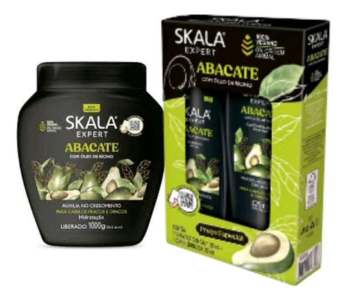 Kit Skala Abacate Shampoo+condicionador+mascara
