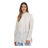 Camisa Bordada Calada Broderie Boho Nueva Temporada