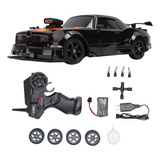 Rc Drift Car Negro 1/16 Con Luz Led Para Niños De 6 Años+