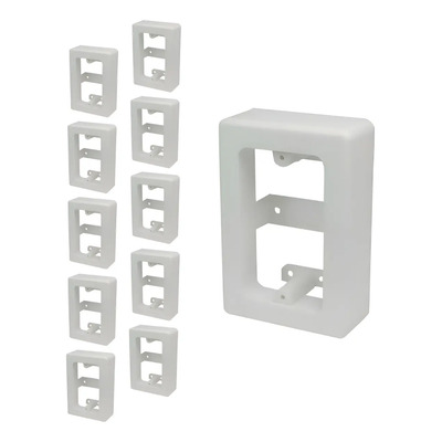 10 Pz Caja Universal Pvc Red Electrico Canaleta  | Meses sin interés